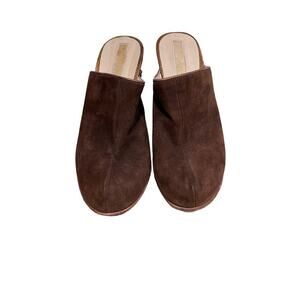 Shoes - clogs WoodHigh heel  Michael Kors chocolate brown suede size 9